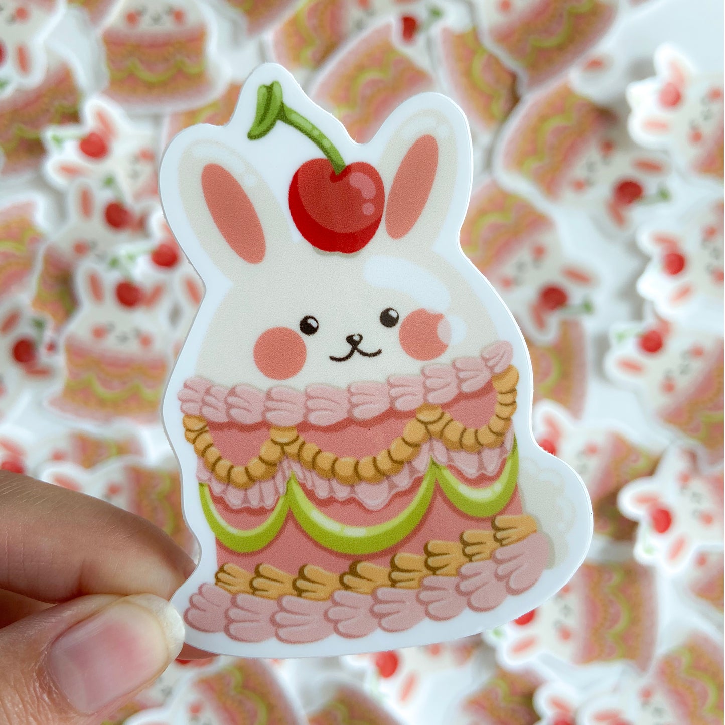 Bunny Cake Vinyl Sticker