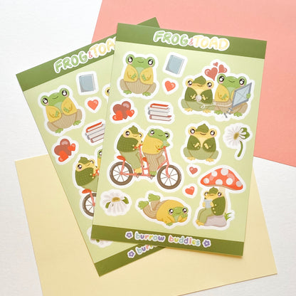 Frog and Toad Sticker Sheet