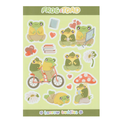 Frog and Toad Sticker Sheet