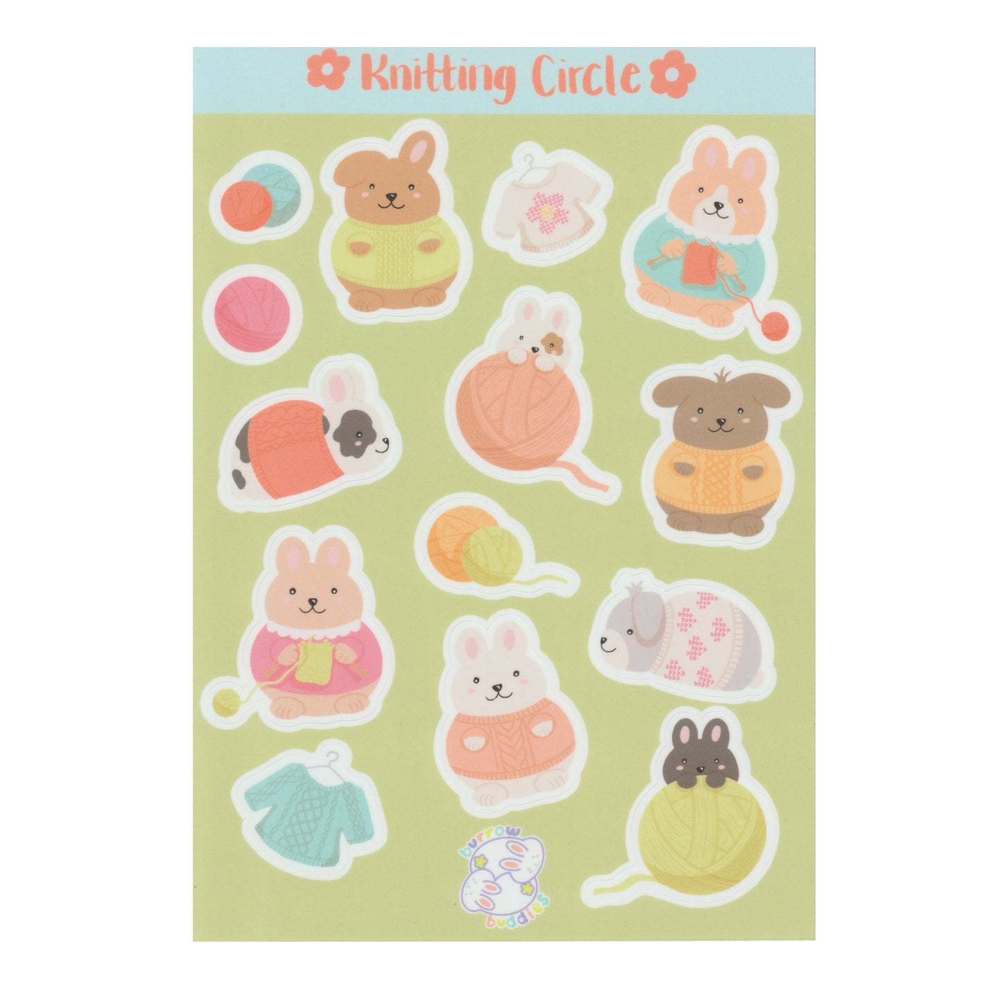 Knitting Circle Sticker Sheet