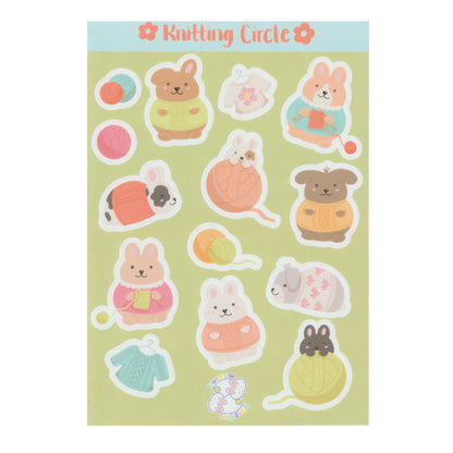 Knitting Circle Sticker Sheet