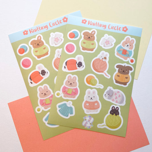 Knitting Circle Sticker Sheet